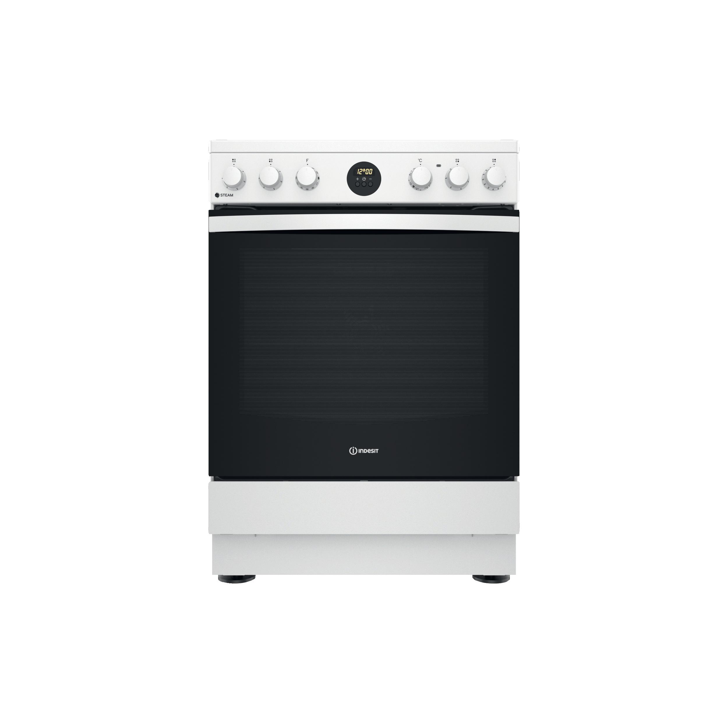 Indesit Готварска печка IS67V8CHW/E Бял Електрическо Frontal