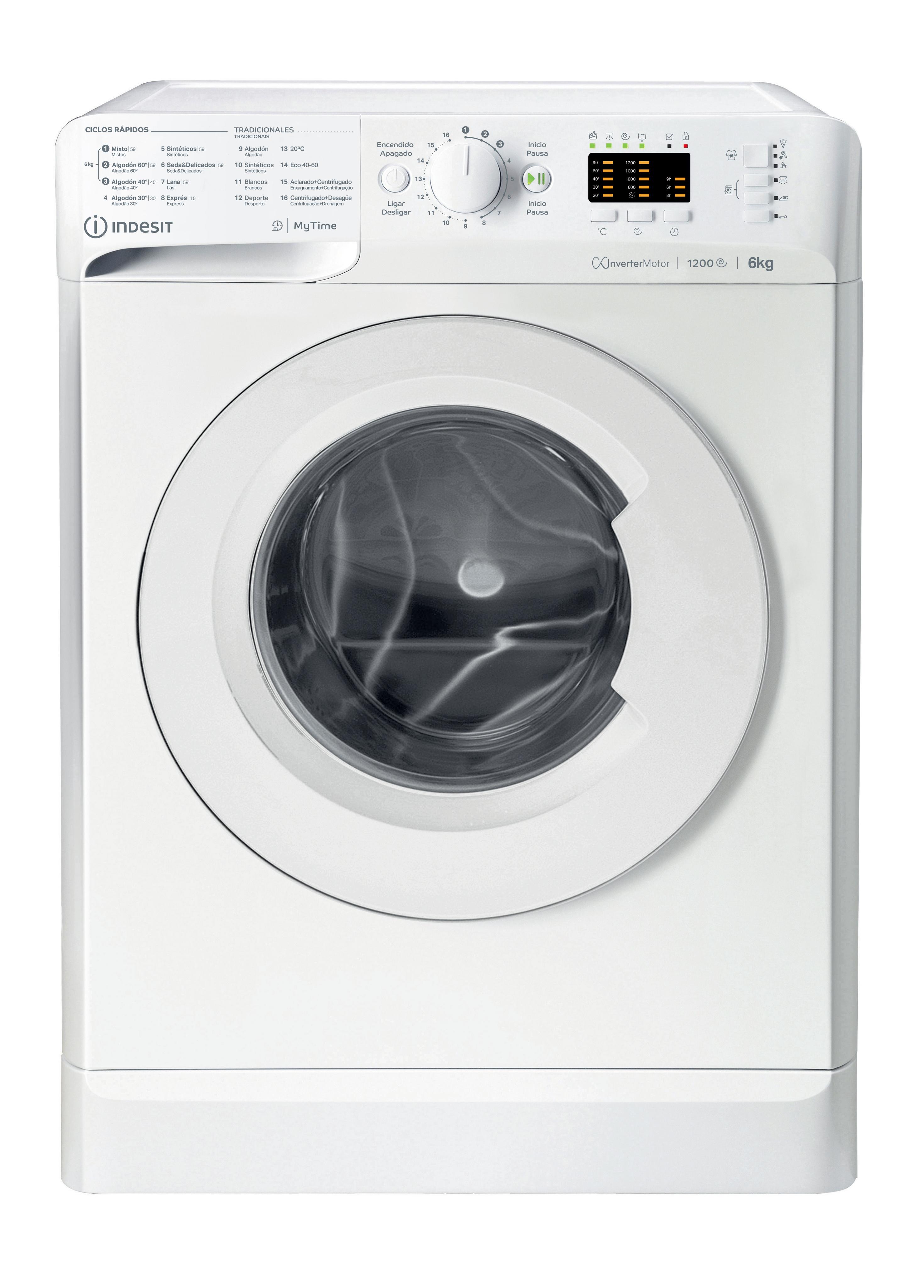 Indesit Lavadora Libre instalación MTWSA 61294 W SPT Blanco Cargador frontal C Frontal