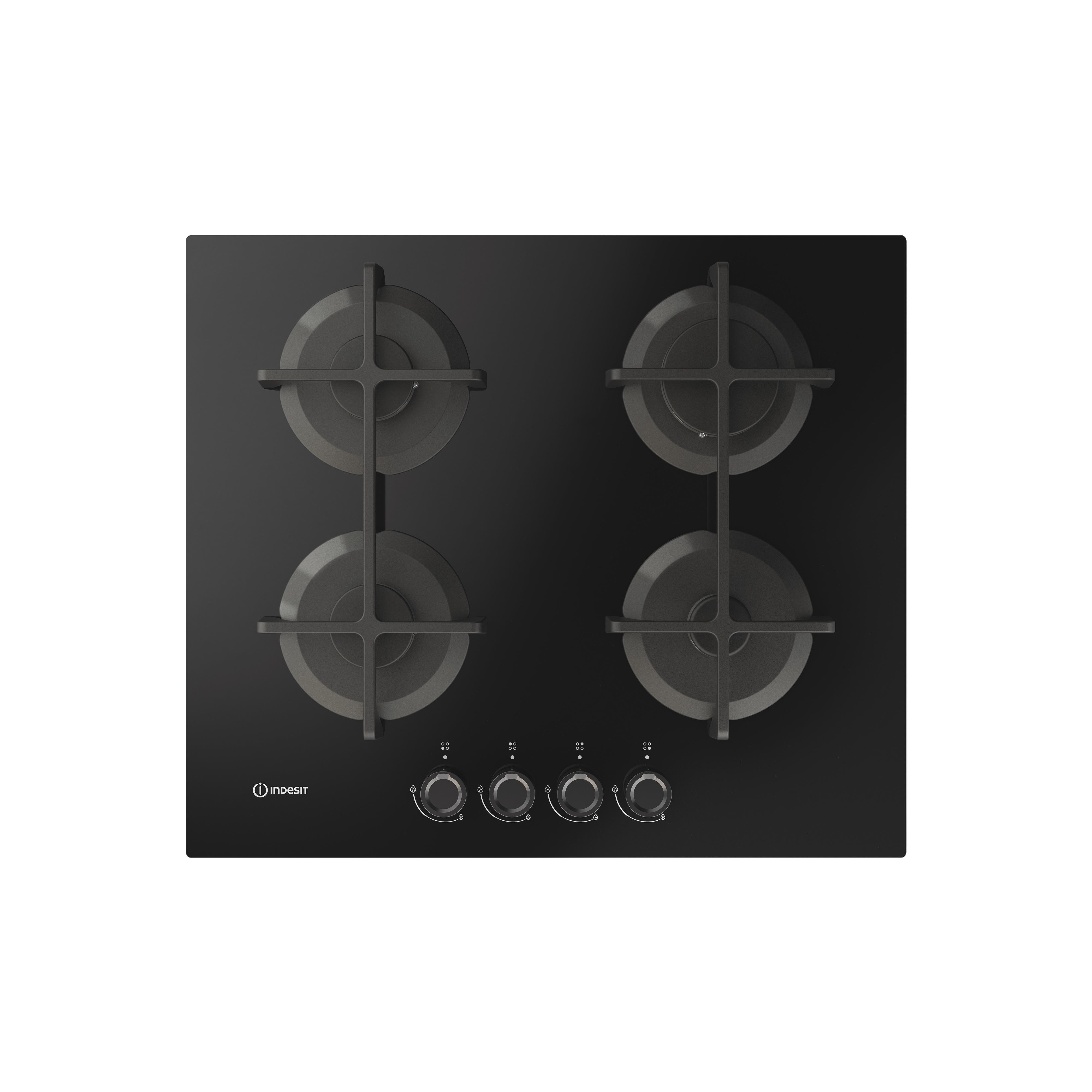 Indesit Placa ING 61T/BK 1 Preto Gás Frontal