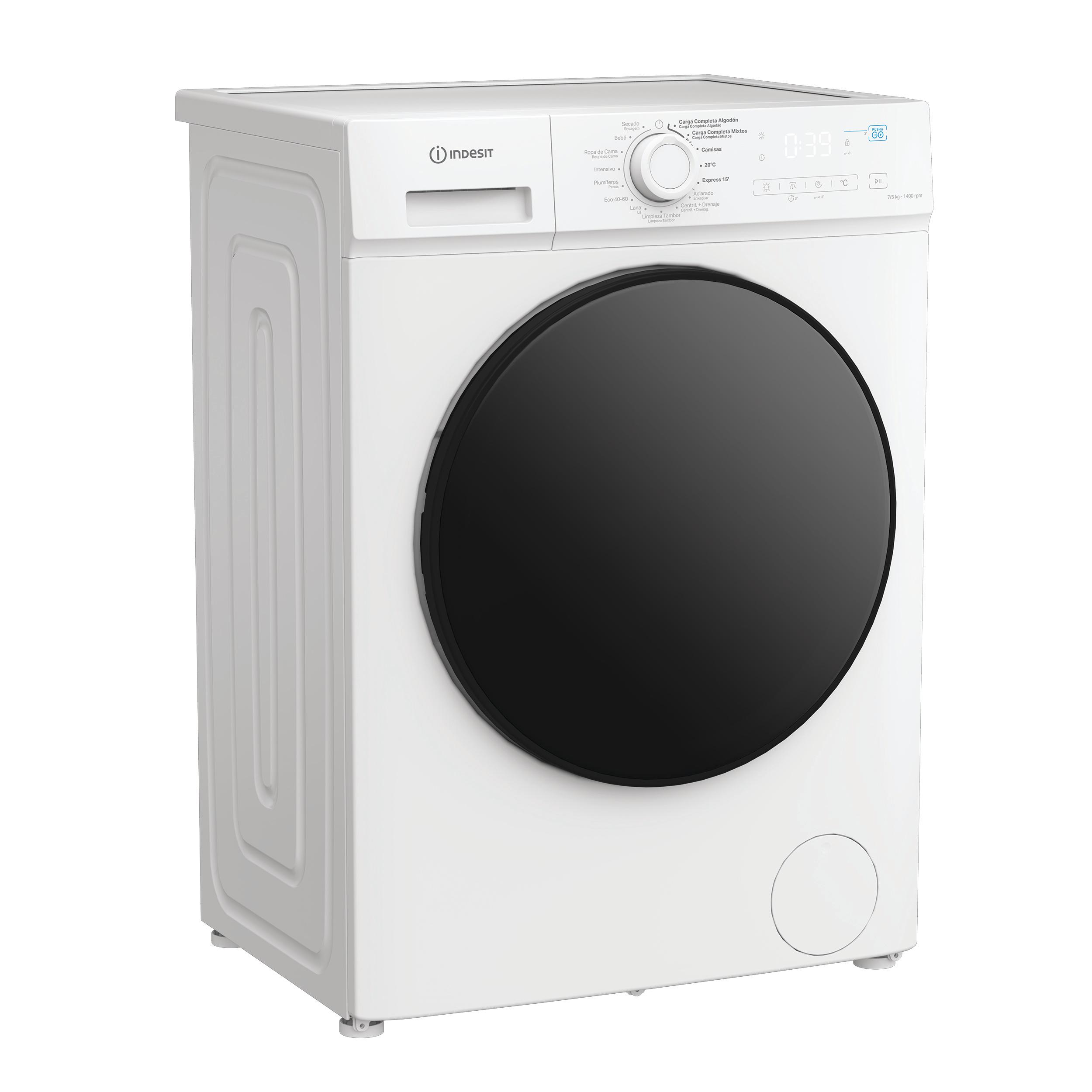 Indesit Lavadora secadora Libre instalación IDMA 75624 MY TIME SPT Blanco Cargador frontal Perspective