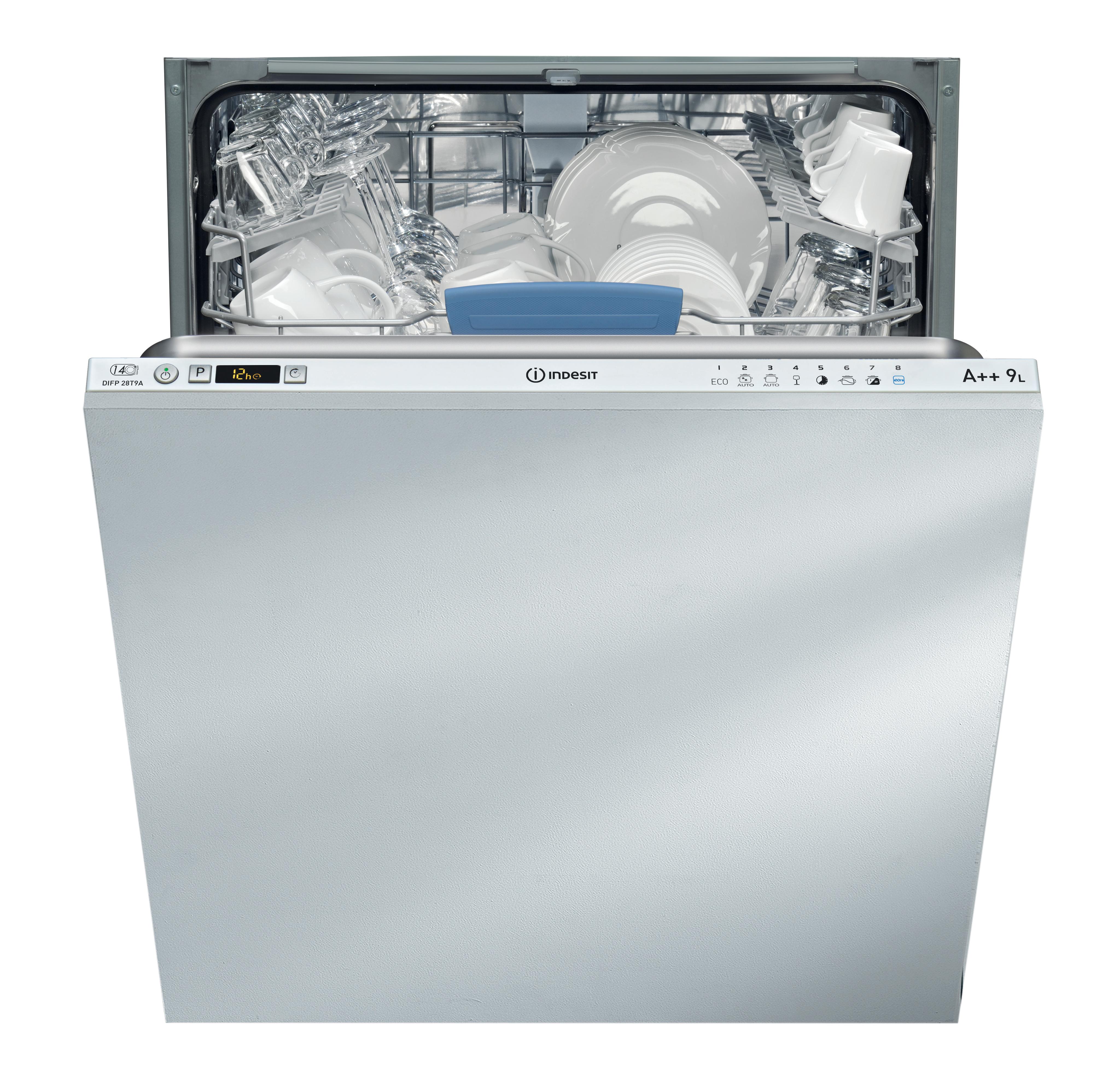 Lave-vaisselle complètement intégrable Indesit : Standard 60 cm, Couleur blanche - EDIFP 28T9 A EU