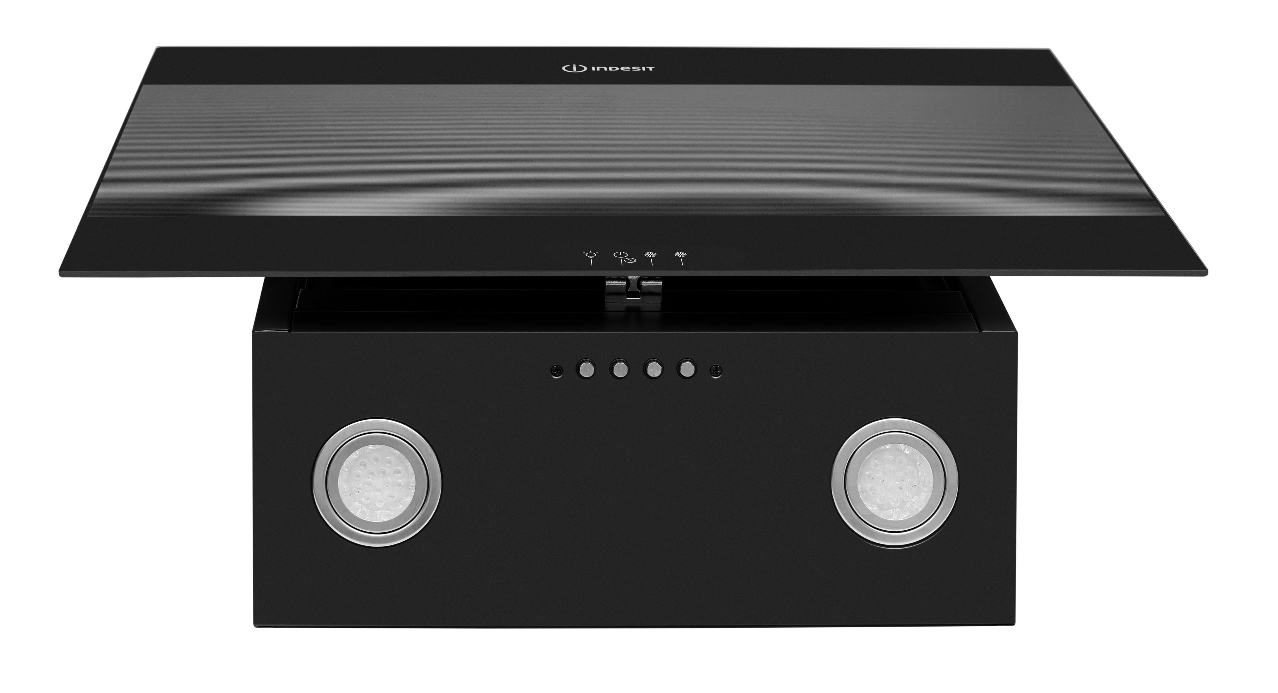 Indesit Campana Encastre IHVP 6.6 LM K Negro Wall-mounted Mecánico Frontal