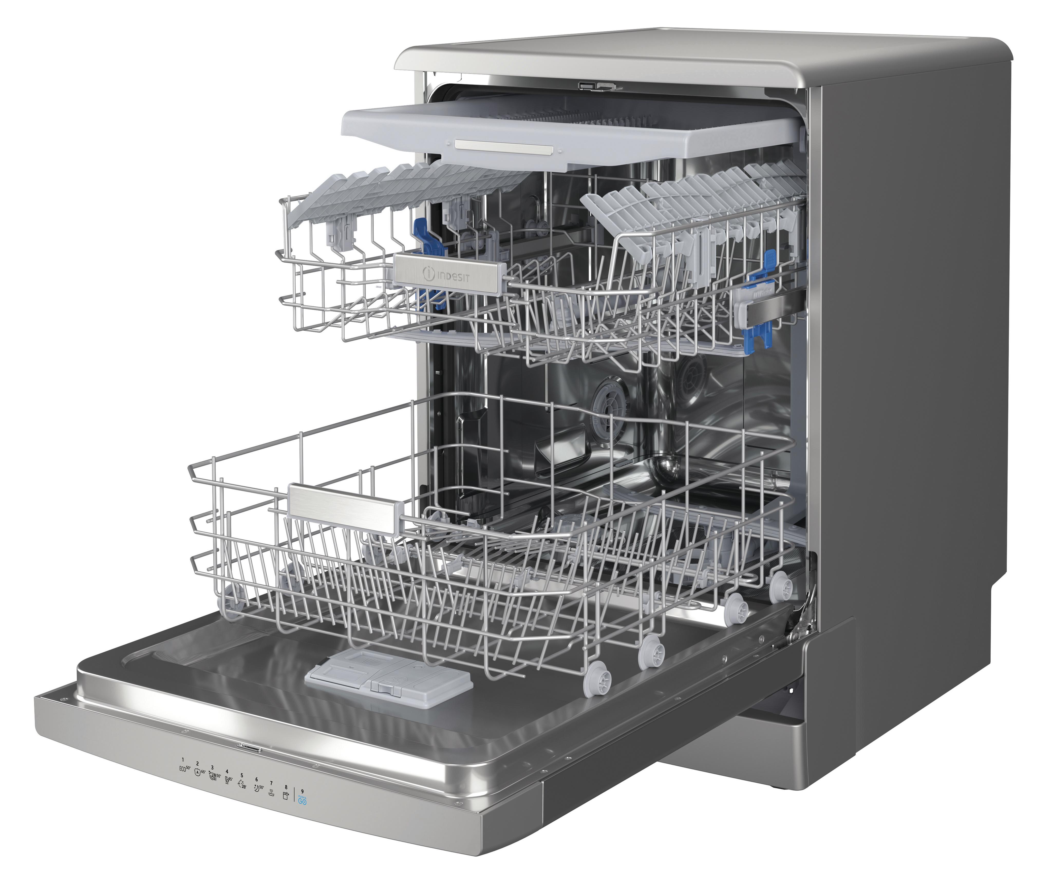 Indesit Máquina de lavar loiça Livre Instalação I0F D641A X Livre Instalação C Perspective open