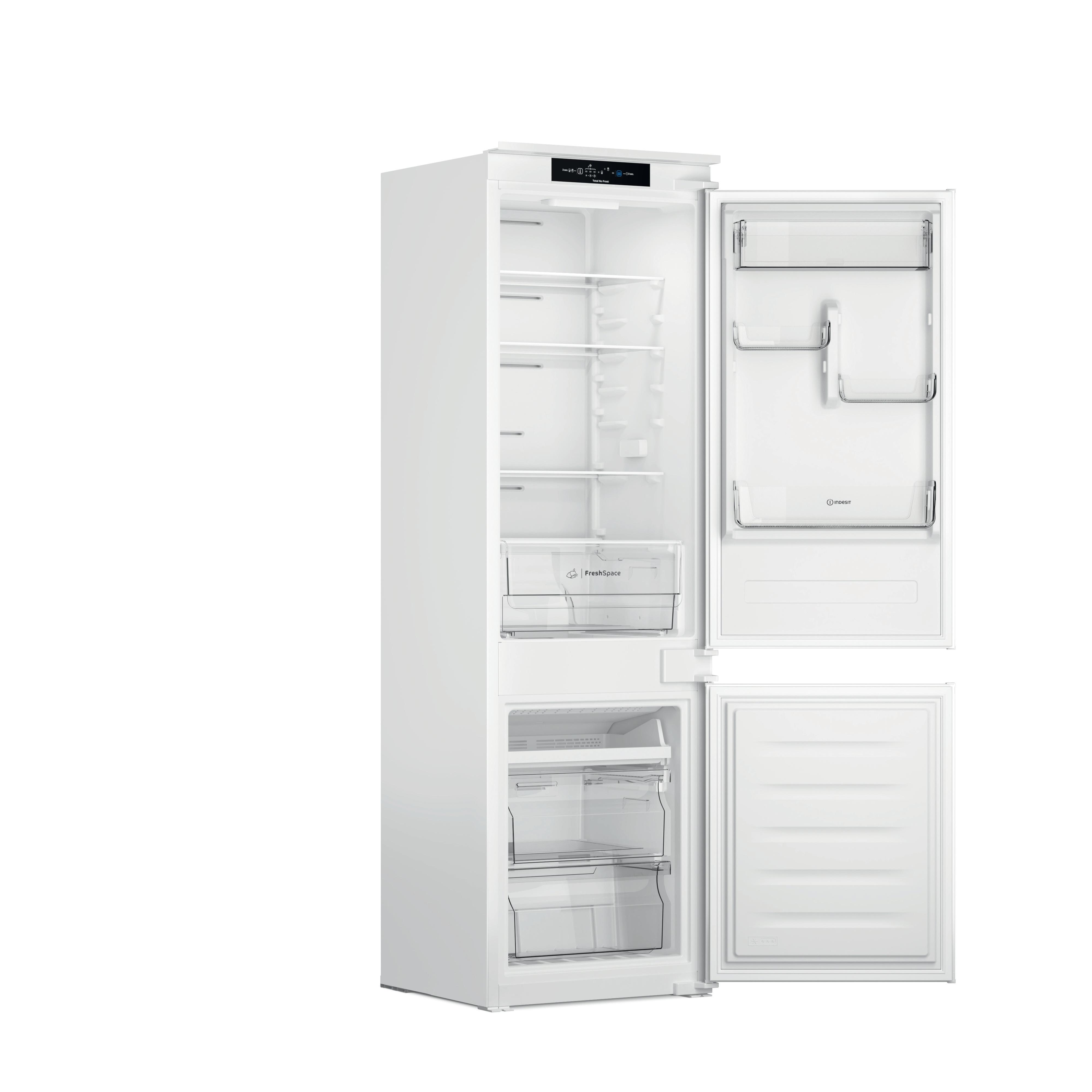 Indesit Combinado Encastre INC18 T311 Branco 2 doors Perspective open