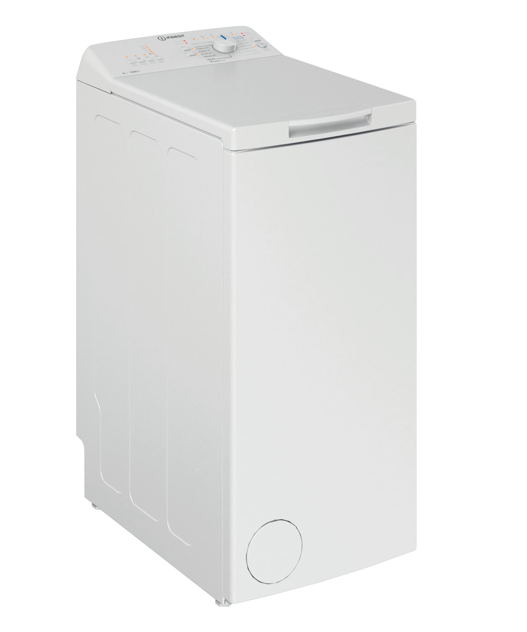 Indesit Lavadora Libre instalación BTW L60400 SP/N Blanco Carga superior C Perspective