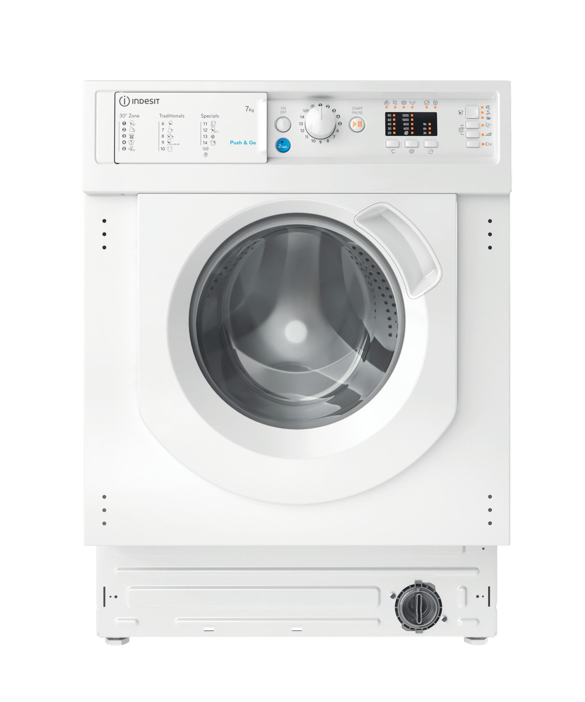 Indesit Lavadora Encastre BI WMIL 71252 EU N Blanco Cargador frontal E Frontal