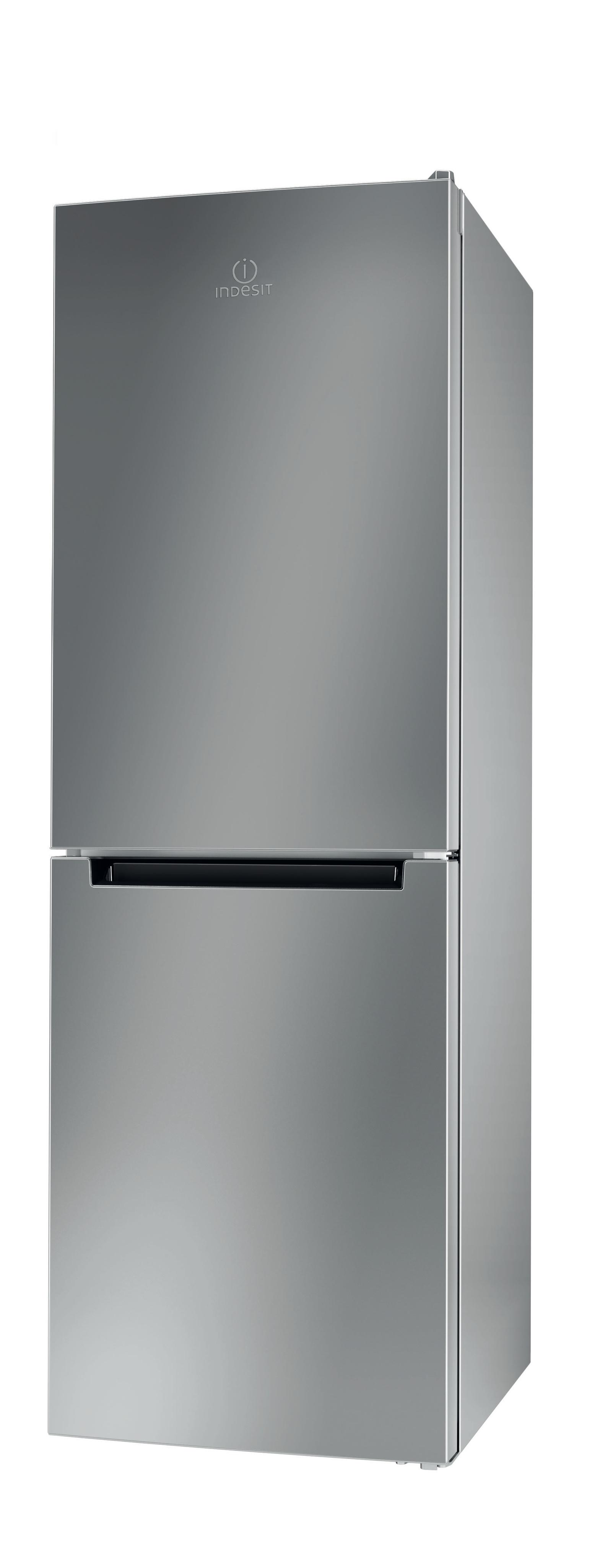 Indesit Комбиниран хладилник с камера Свободностоящи LI7 S2E S Сребрист 2 врати Perspective