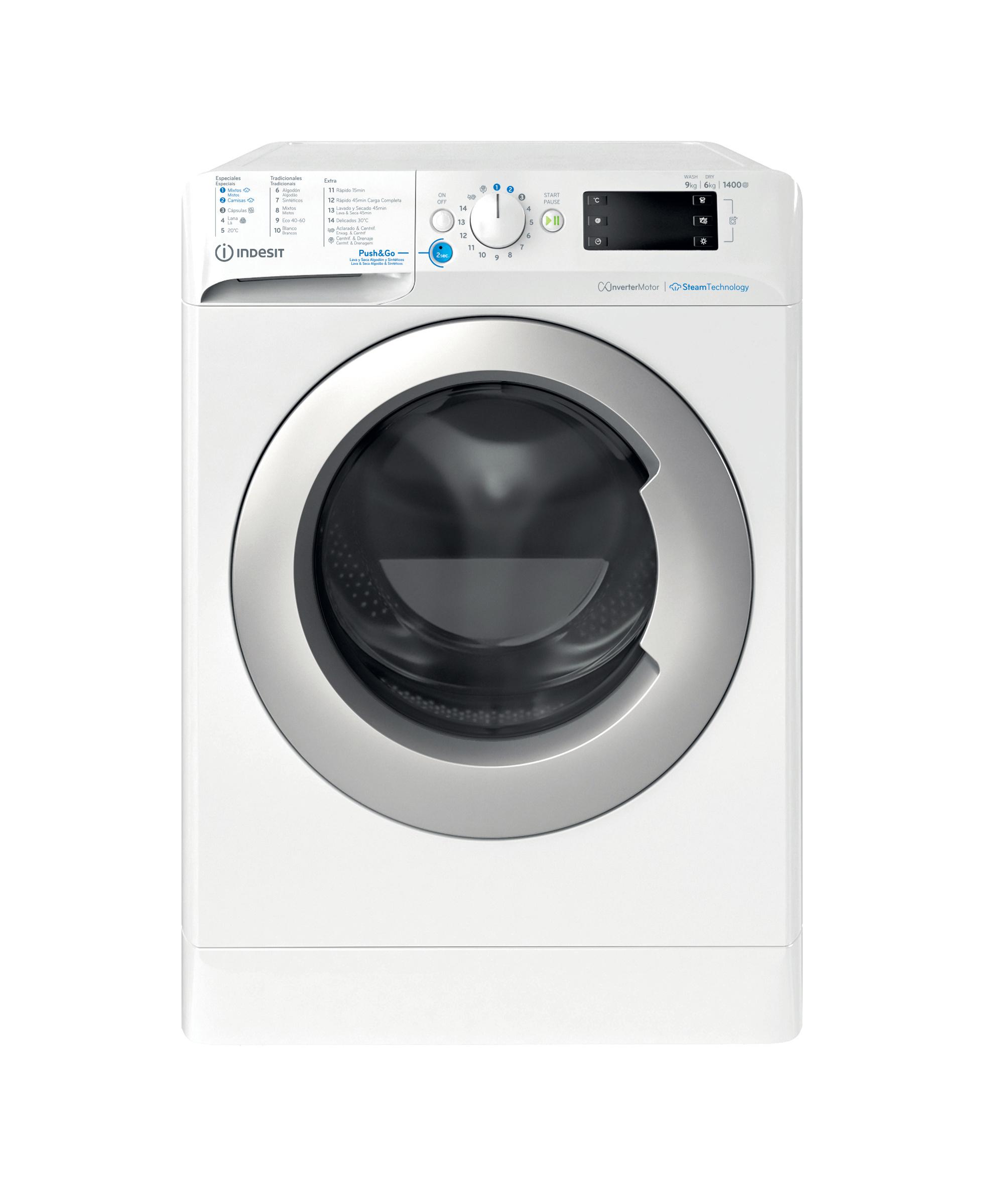 Indesit Lavadora secadora Libre instalación BDE 96436 WSV SPT Blanco Cargador frontal Frontal