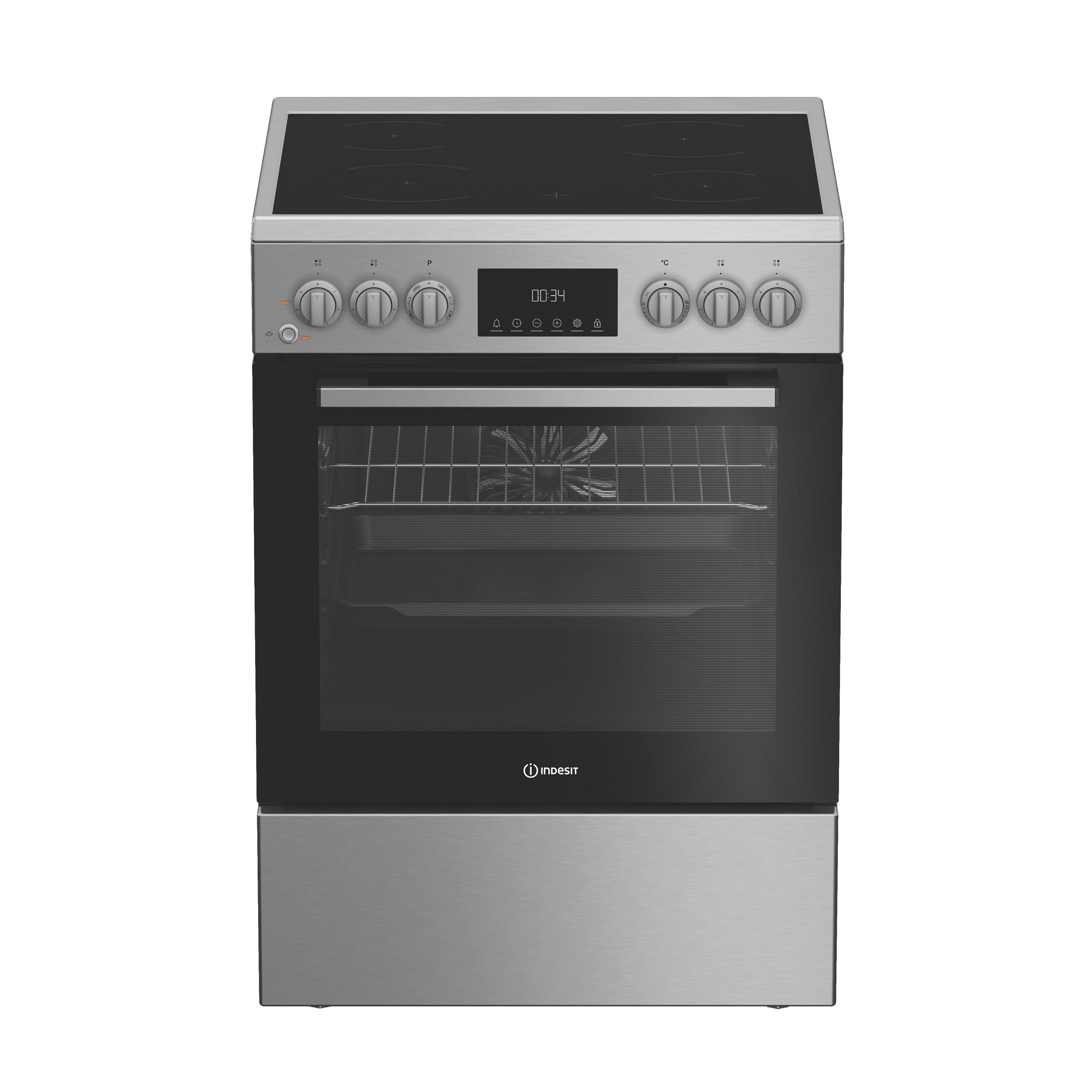 Indesit Готварска печка I6V8LMX Инокс Електрическо Frontal