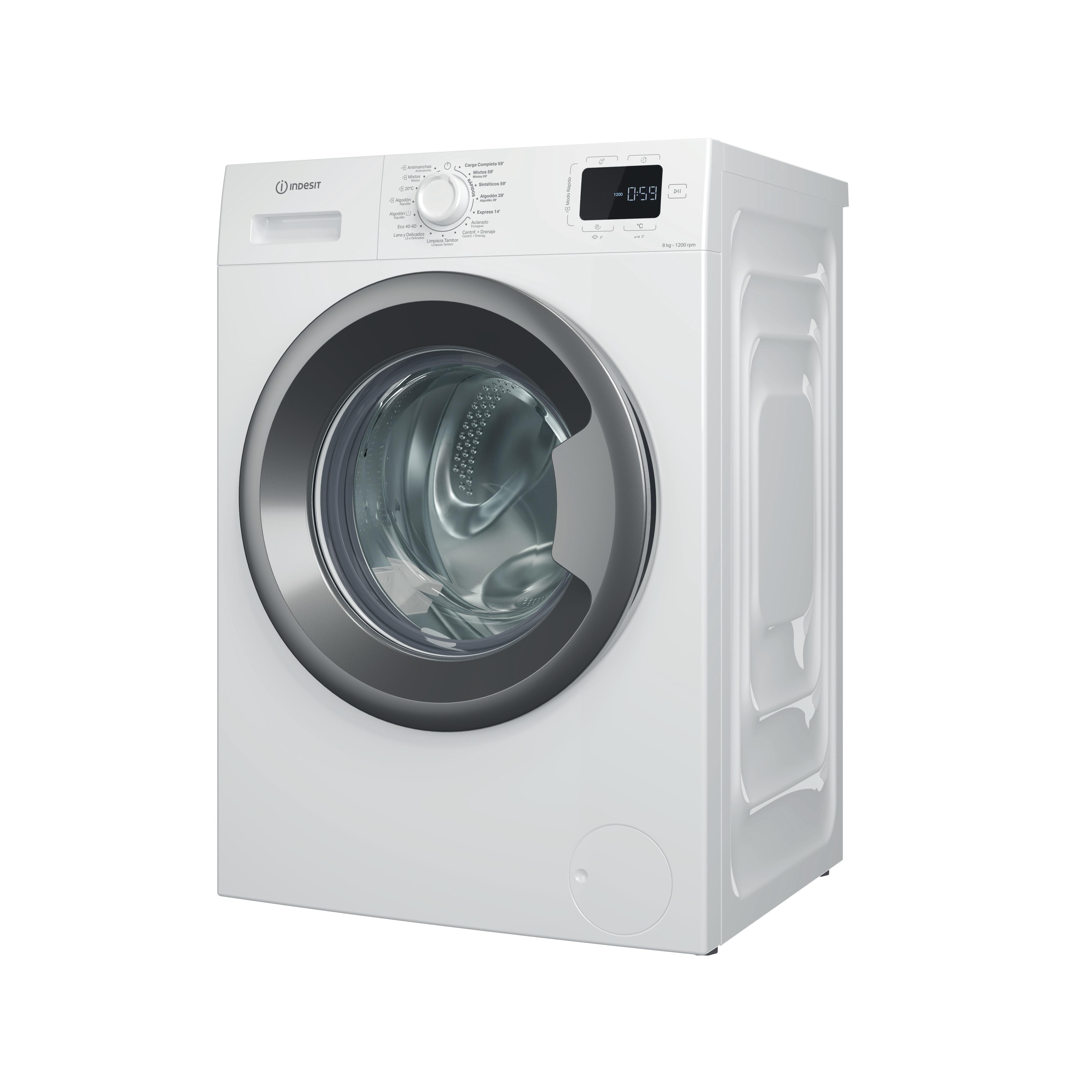 Indesit Máquina de lavar roupa Livre Instalação IM 862S MY TIME SPT Branco Carga Frontal A Perspective