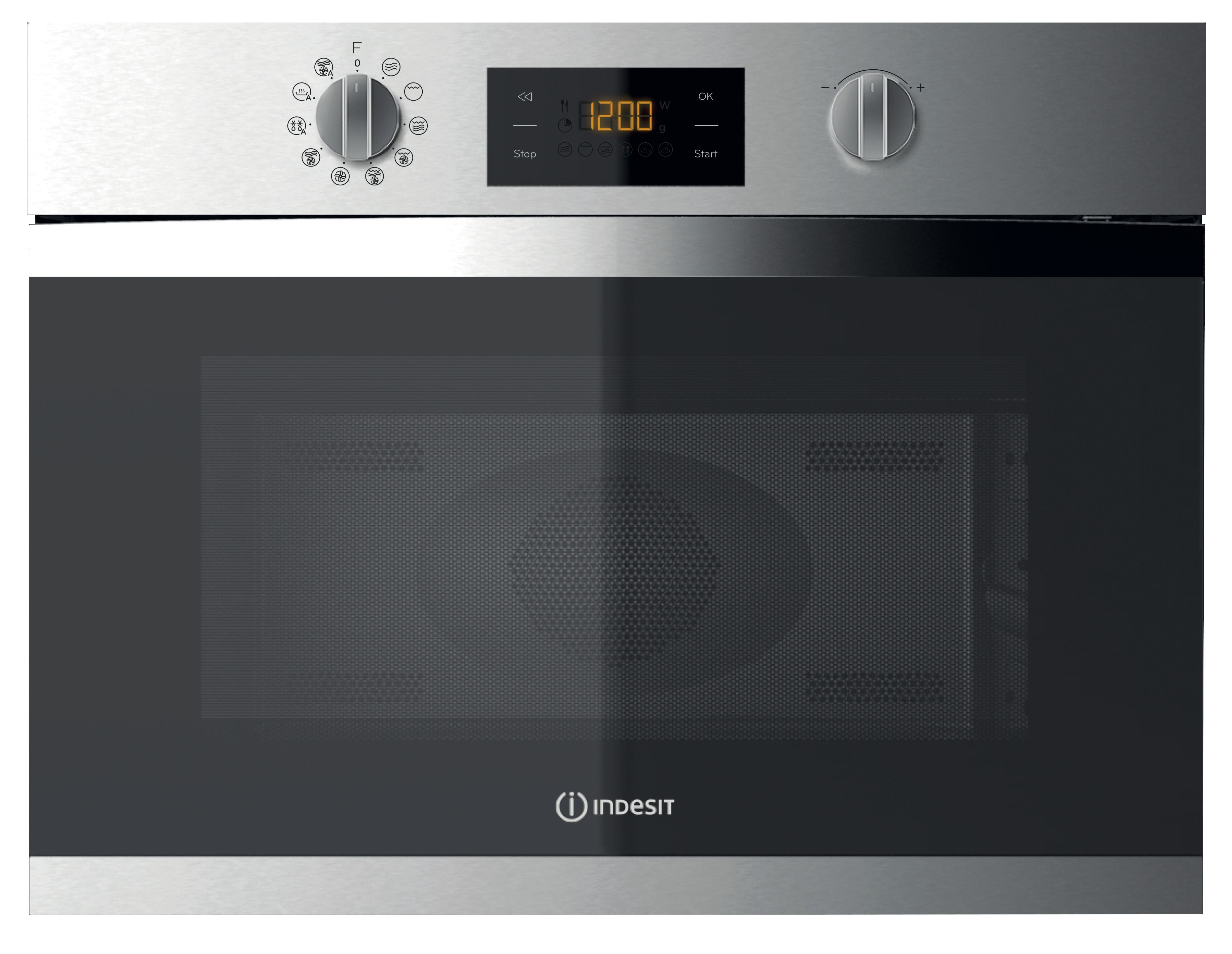 Indesit Magnetron Ingebouwd MWI 3400 IX Roestvrijstaal Elektronisch 40 MW-Combi 900 Frontal