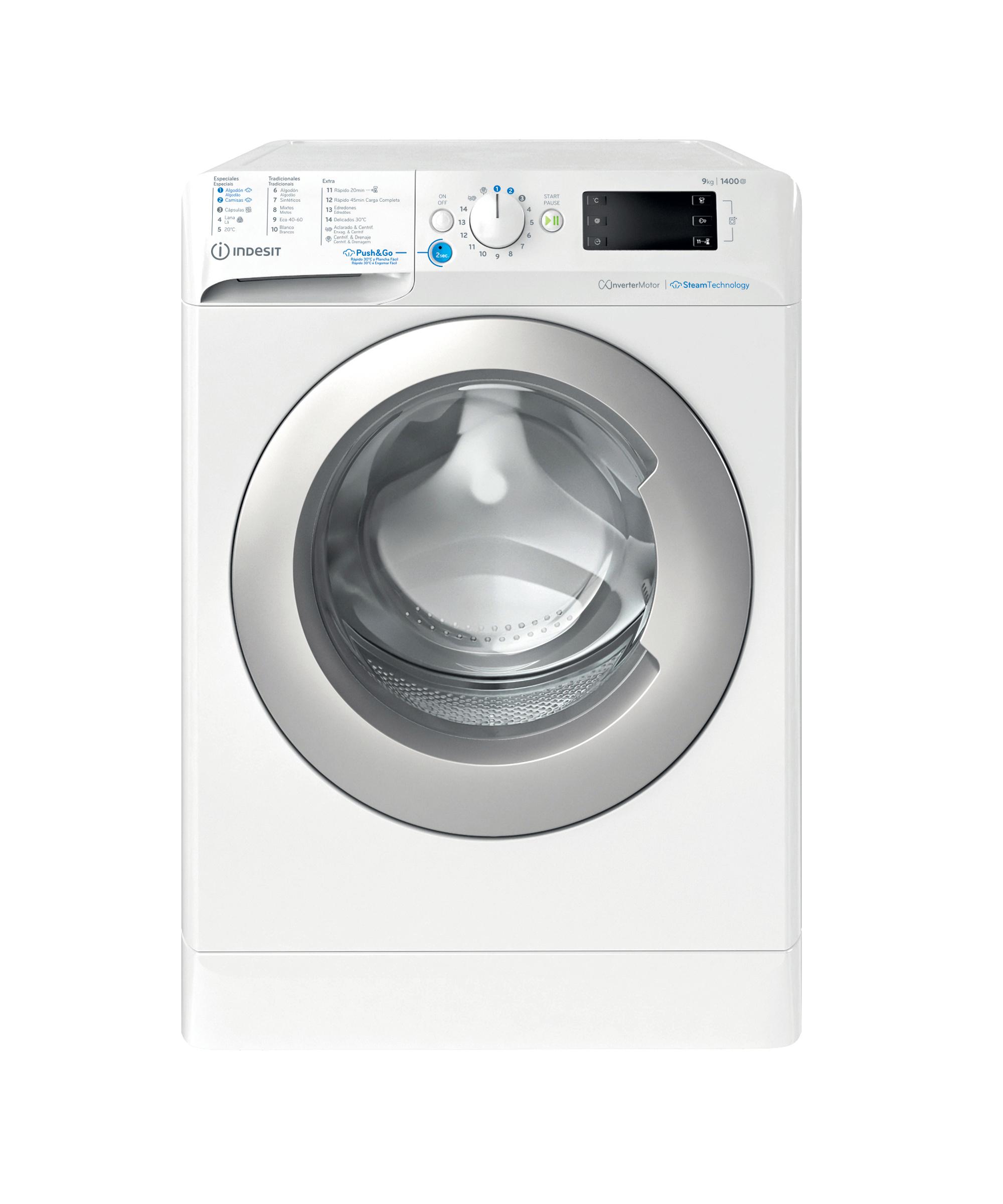 Indesit Lavadora Libre instalación BWE 91496X WSV SPT Blanco Cargador frontal A Frontal
