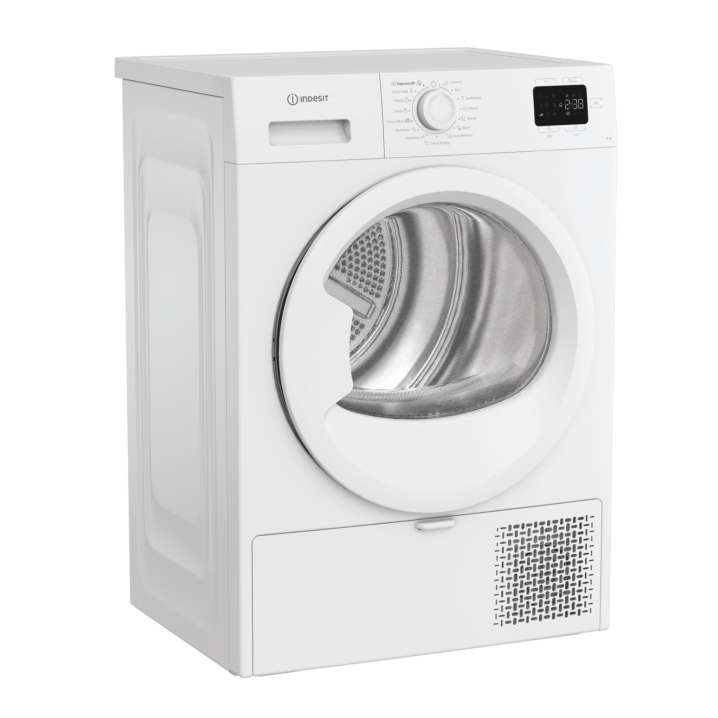 Indesit Droger C YSD 83D WW EE Wit Perspective
