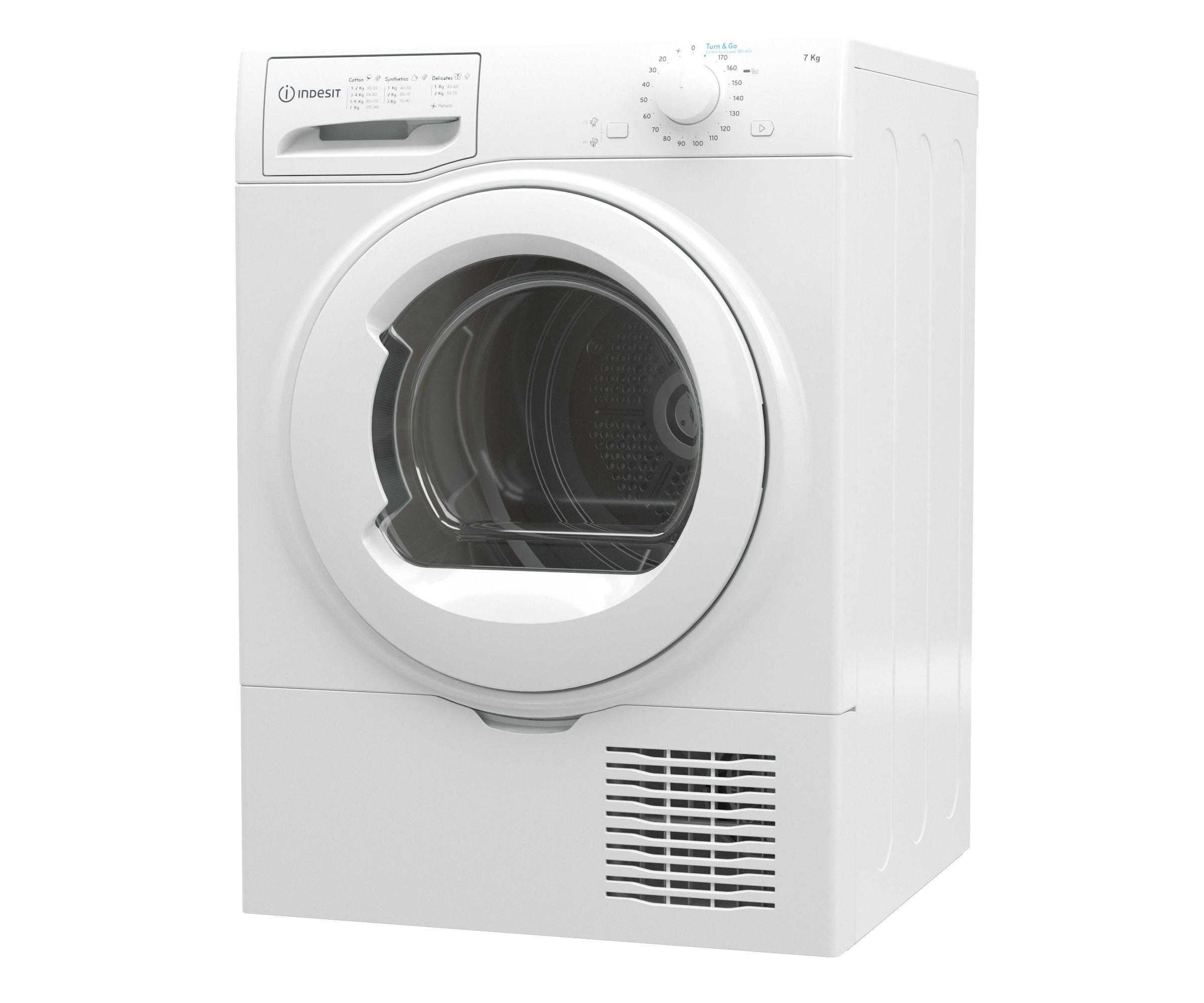 Indesit Secadora I2 D71W EE Blanco Perspective