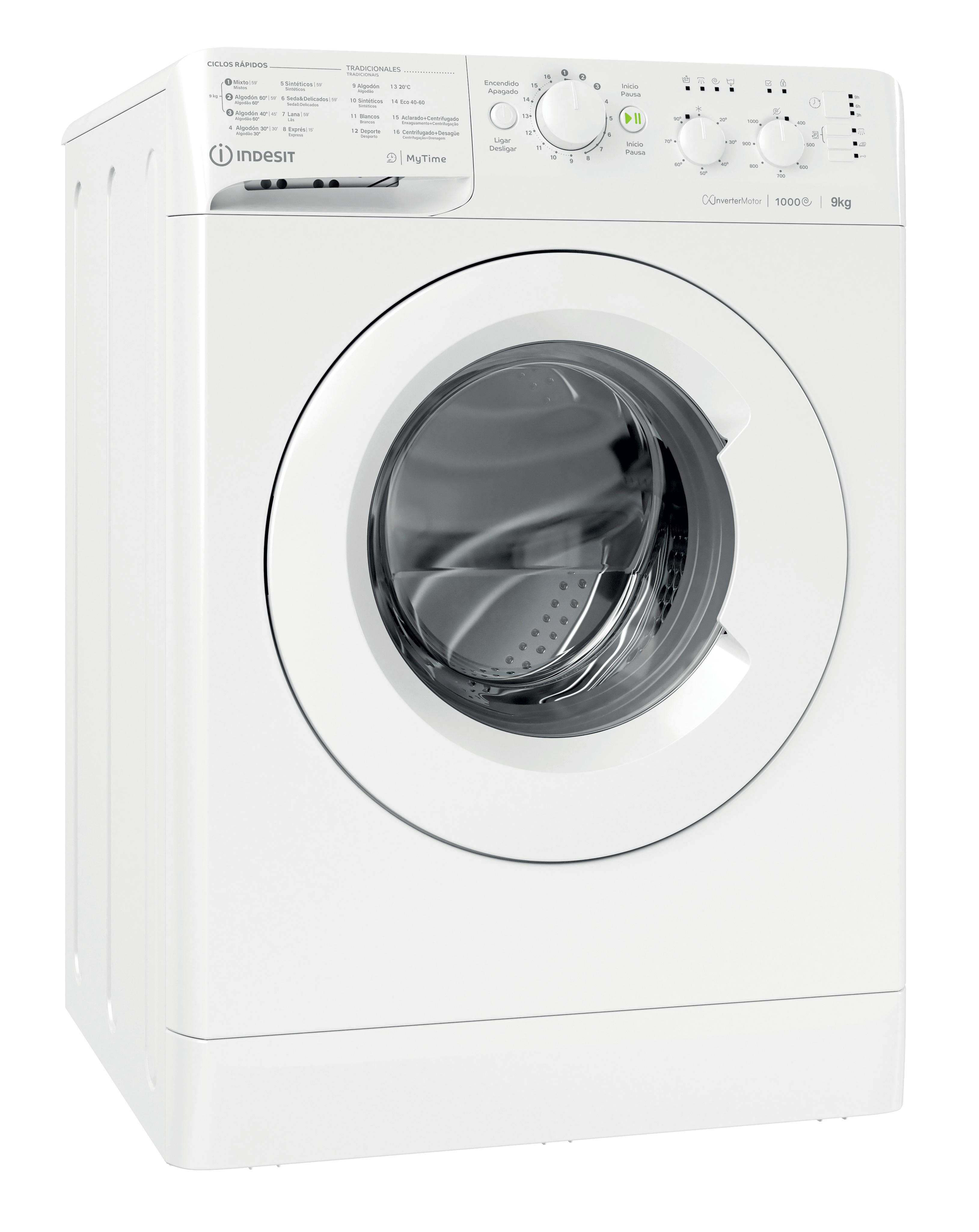 Indesit Lavadora Libre instalación MTWC 91083 W SPT Blanco Cargador frontal D Perspective