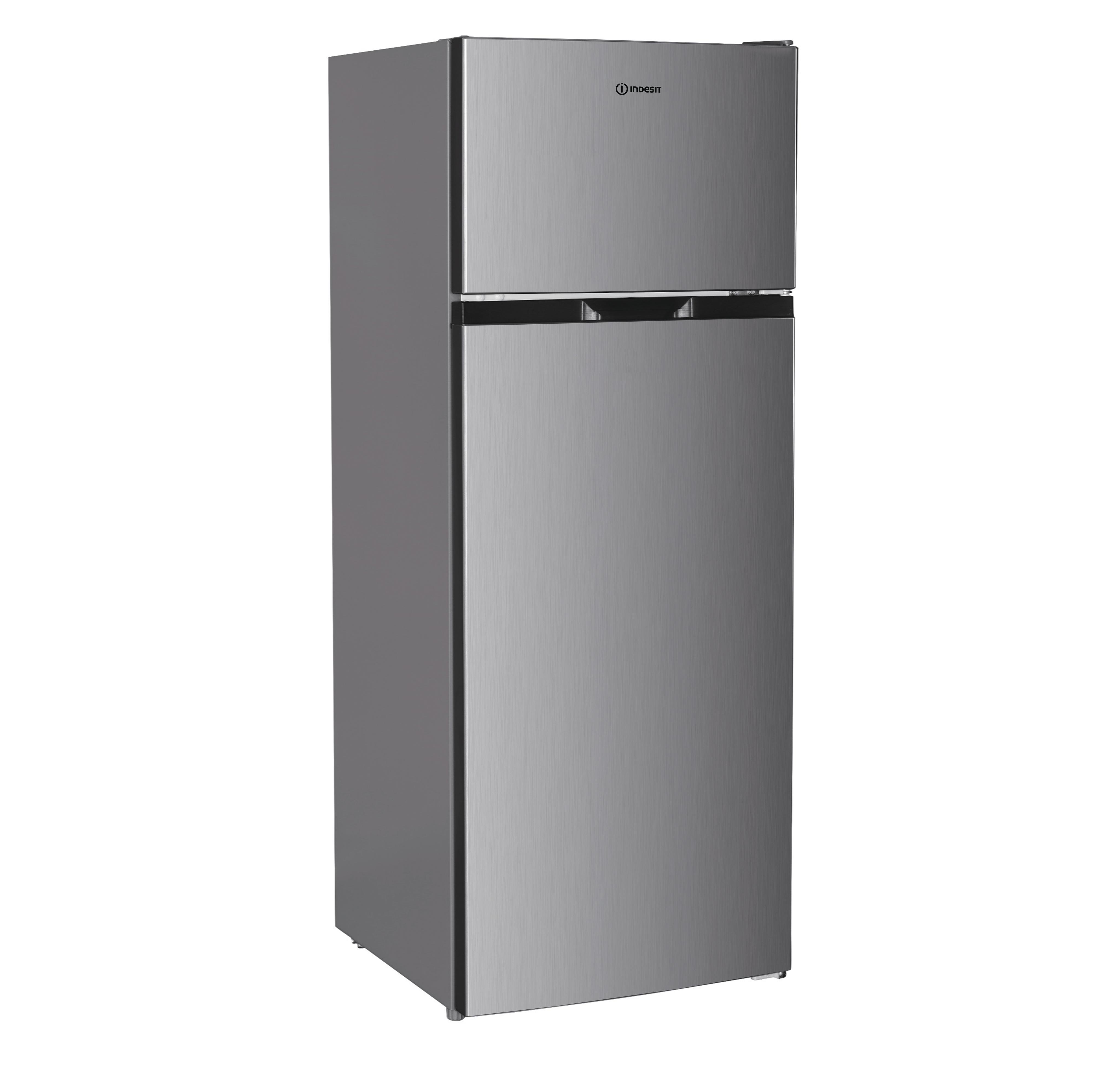 Indesit Комбиниран хладилник с камера Свободностоящи I55T0 412S Сребрист 2 врати Perspective