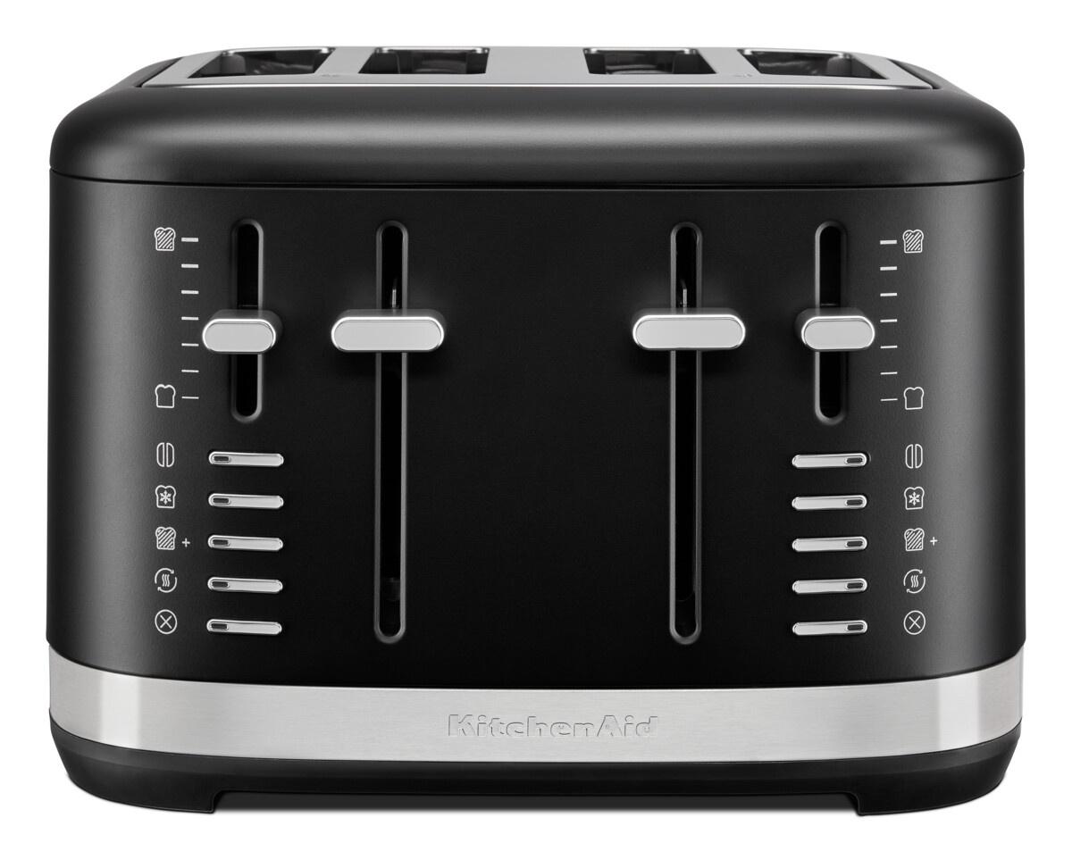 KitchenAid 5KMT4109EBM 7 4 szeletes 1640 W Fekete, Rozsdamentes acél Kenyérpirító