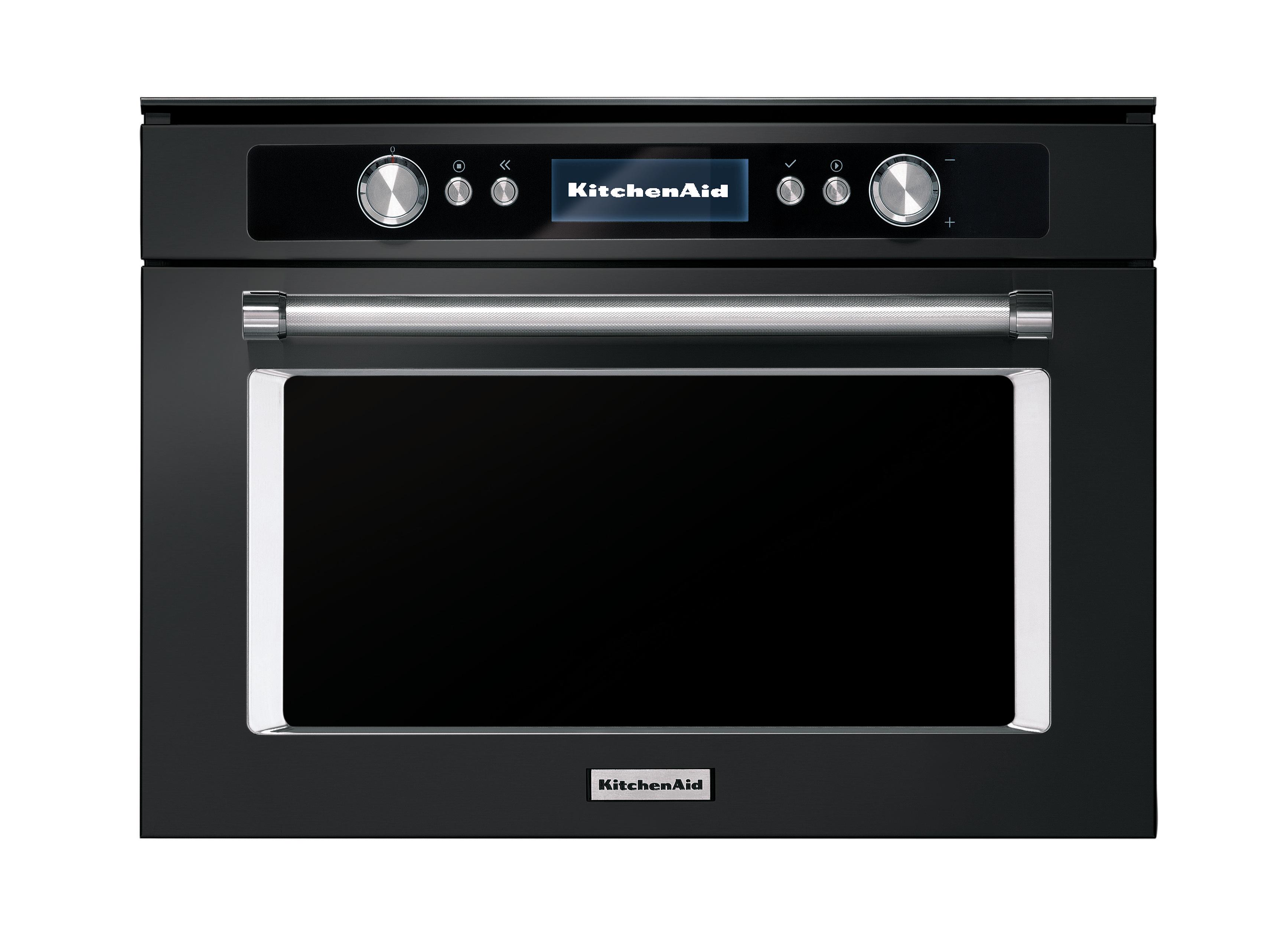 Kitchenaid microwave black stainless discount