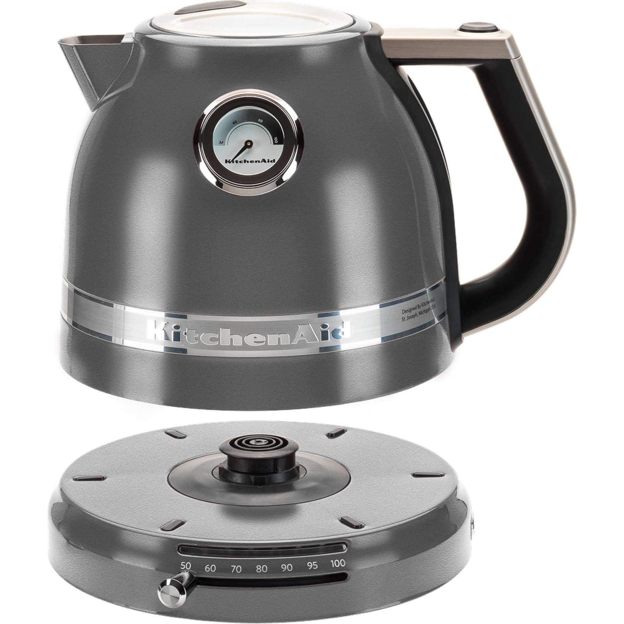 WATERKOKER MET TEMPERATUURREGELING 1,5L - ARTISAN - Onyx zwart