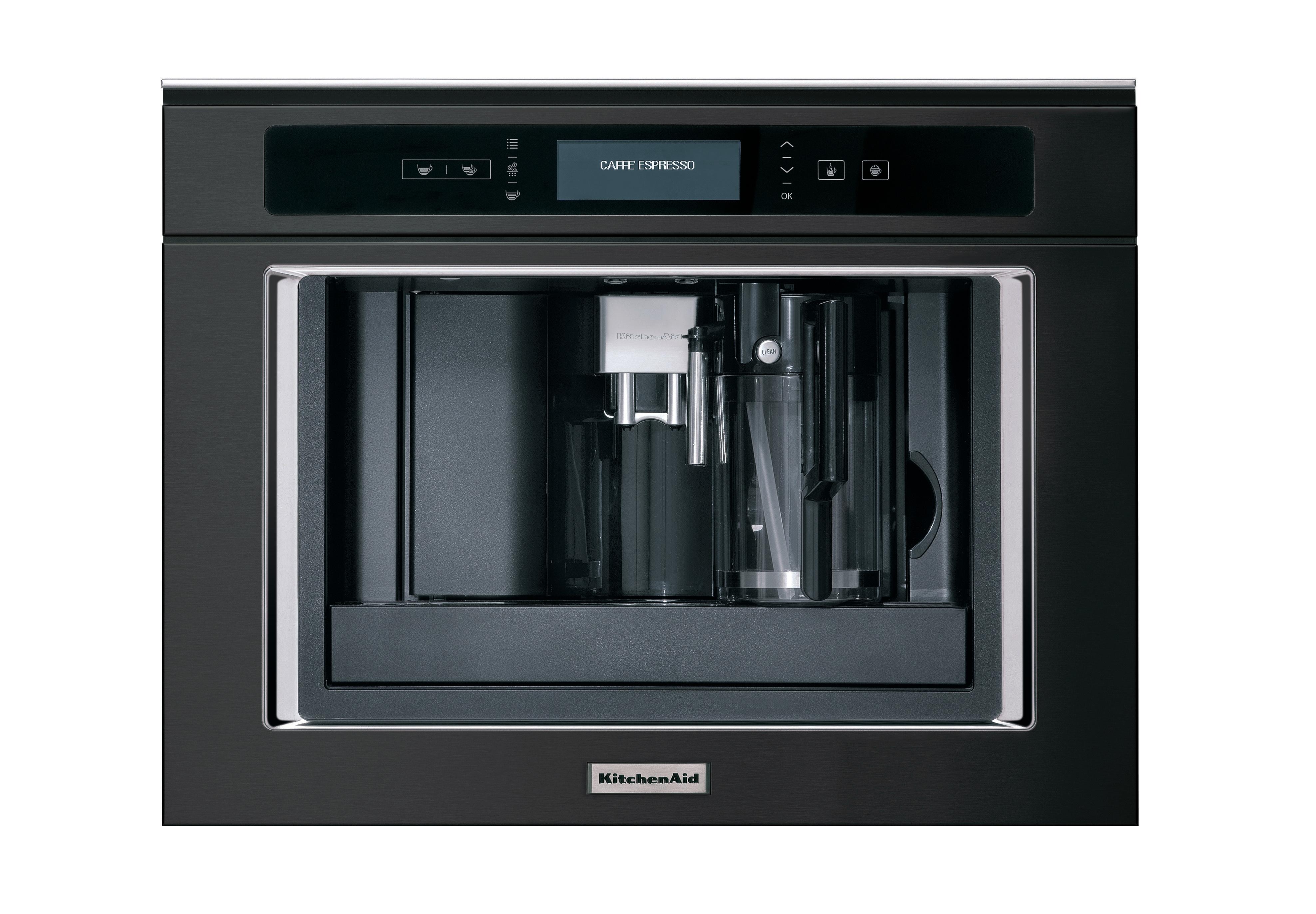 Kitchenaid Inbyggd kaffemaskin KQXXXB 45600 Black Steel Fully automatic Frontal