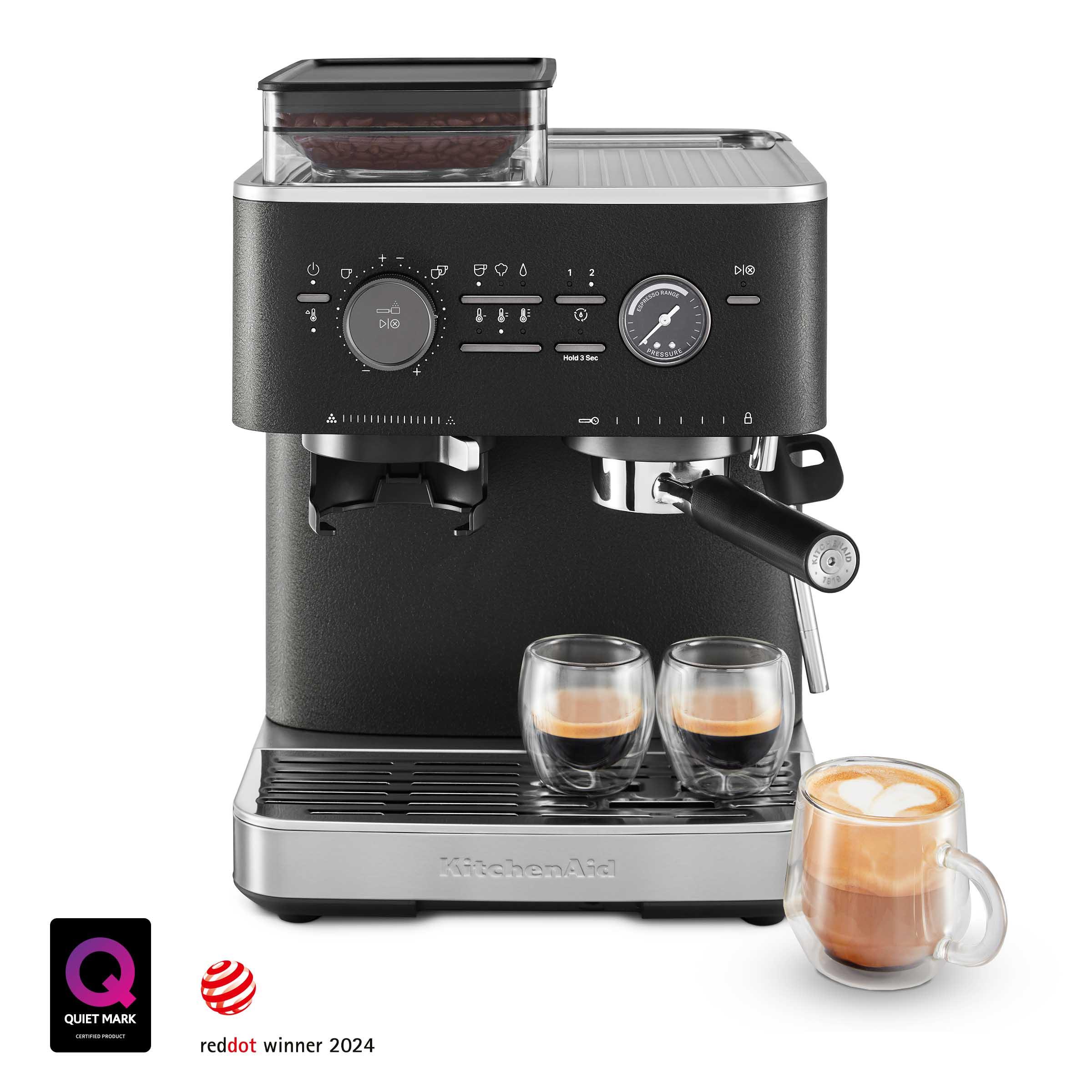 Semiautomatisk Espressomaskine Med Kaffekv rn Cast Iron Black 