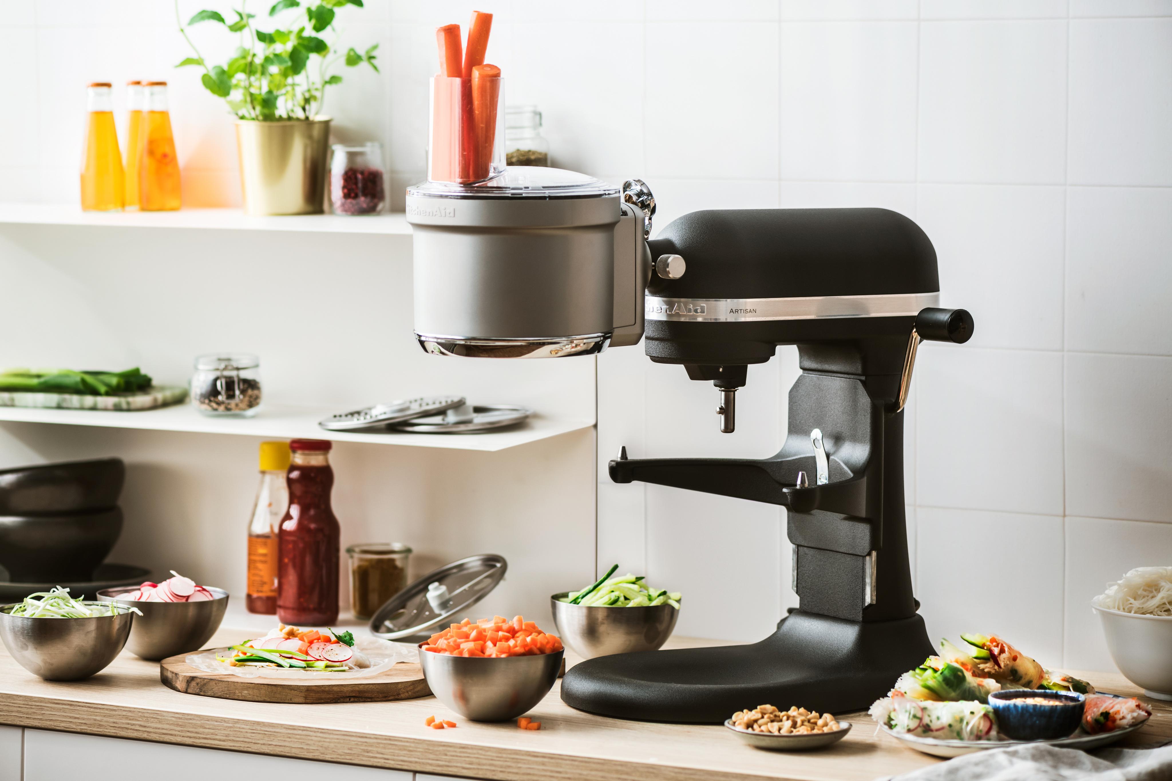 Set Accessori Inox Per KitchenAid 5KSM5TH3PSS - Frusta, Gancio E Foglia In Acciaio Per Artisan, Classic, Ultra Power