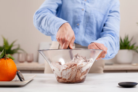 Tvåfärgad chokladmousse gjord med Whirlpool i100 induktionshäll - step4