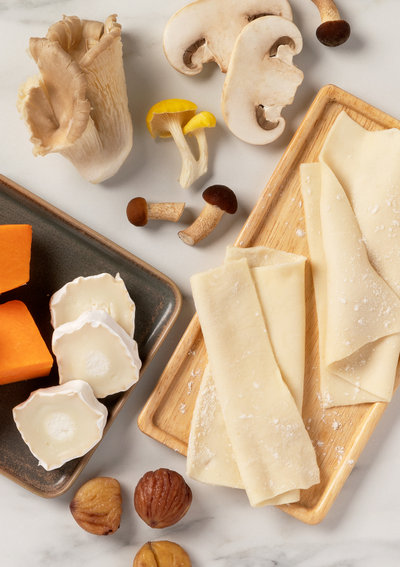 Minipaier med sopp, gresskar, honning og kastanjer ingredients