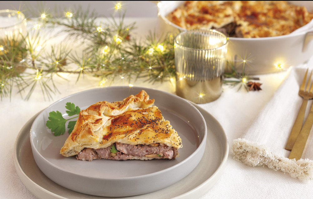 Tourte au bœuf et aux champignons main image