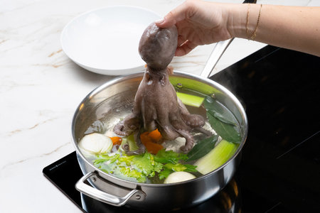 Poulpe grillé - step1