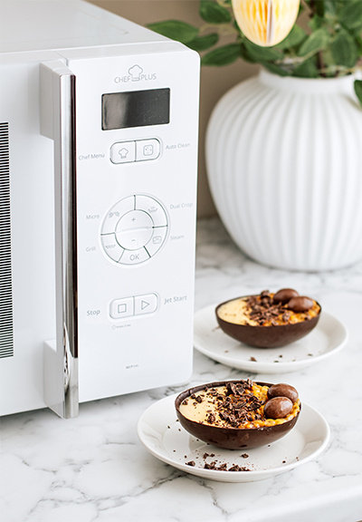 Sjokoladeegg med pasjonsfruktmousse ingredients