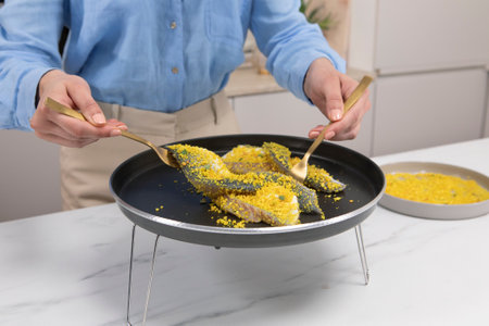 Trenzas de lubina con nueces y salsa de mango - step6