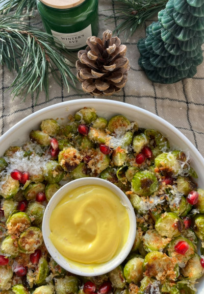 Krispig brysselkål med saffransaioli ingredients