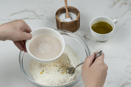 Gevulde focaccia met snijbiet - step2
