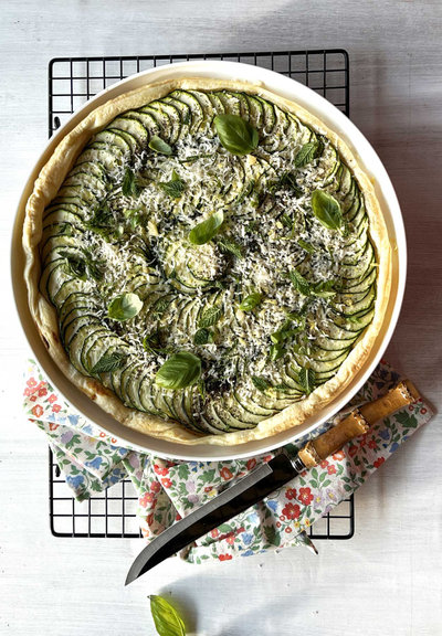 Tarte fine aux courgettes de Sophie ingredients