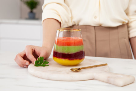 Gaspacho Vegetariano multicamadas - step13