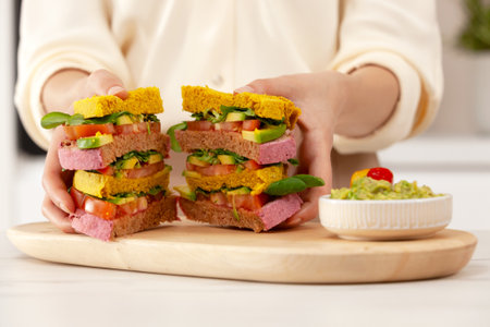 Червоно-жовтий мультизерновий сендвіч з авокадо - step14