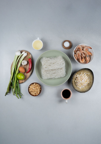 Pad thaï aux scampis ingredients