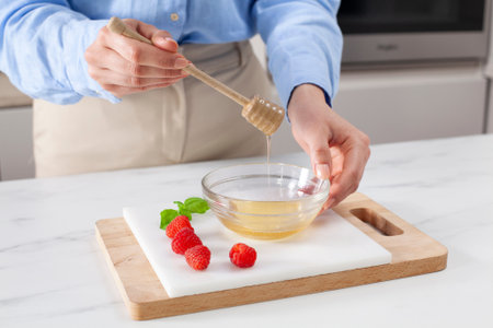 Honey glazed steamed salmon with lime and raspberries - step1