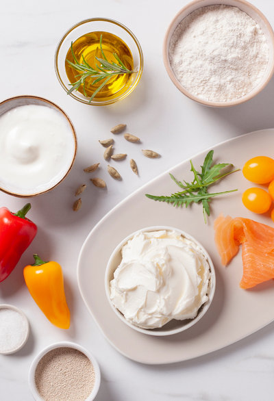 Focaccia colorée cuite au four vapeur Whirlpool ingredients