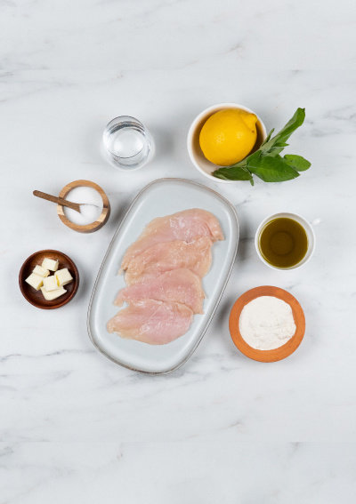 Escalopes de frango com molho de limão ingredients