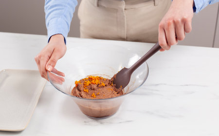 Tvåfärgad chokladmousse gjord med Whirlpool i100 induktionshäll - step5