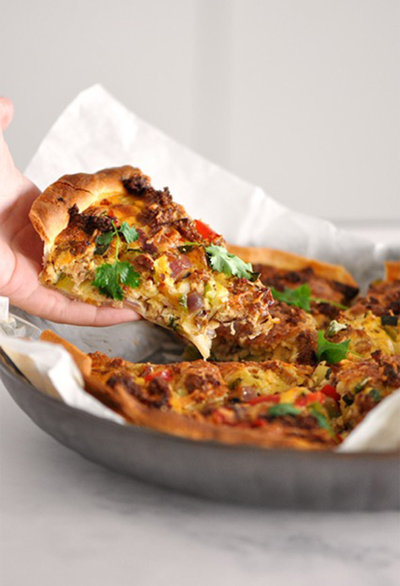 Marie’s quiche met pittig gehakt ingredients