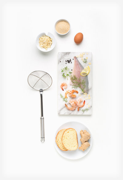 Skaldjursköttbullar med Ingefära ingredients