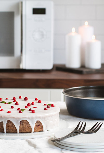 Mjuk pepparkaka med lingon och glasyr i Whirlpool Crisp mikrovågsugn ingredients