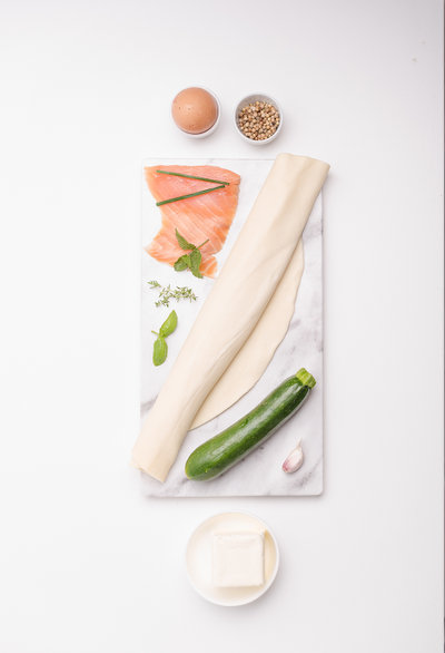 Pastel de salmón al estilo mediterráneo ingredients