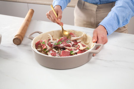 Tourte au bœuf et aux champignons - step4