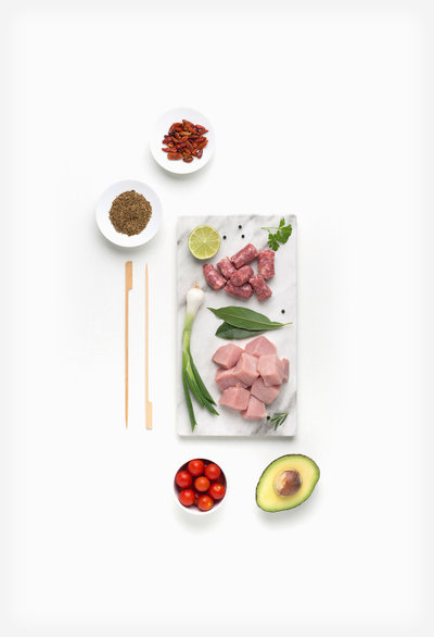 Vleesbrochettes met guacamole ingredients