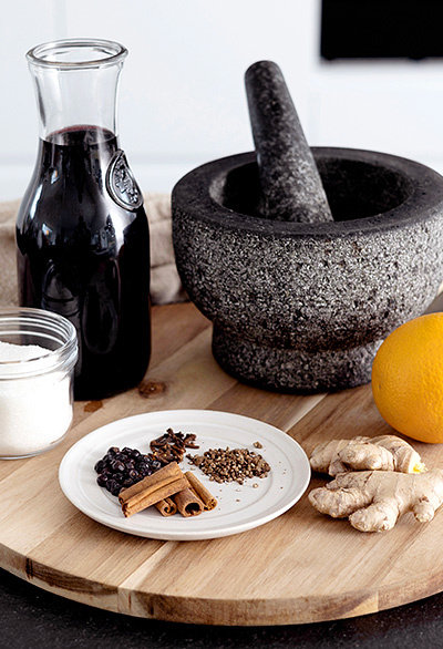 Kryddig glögg ingredients