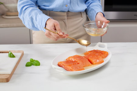 Honey glazed steamed salmon with lime and raspberries - step2